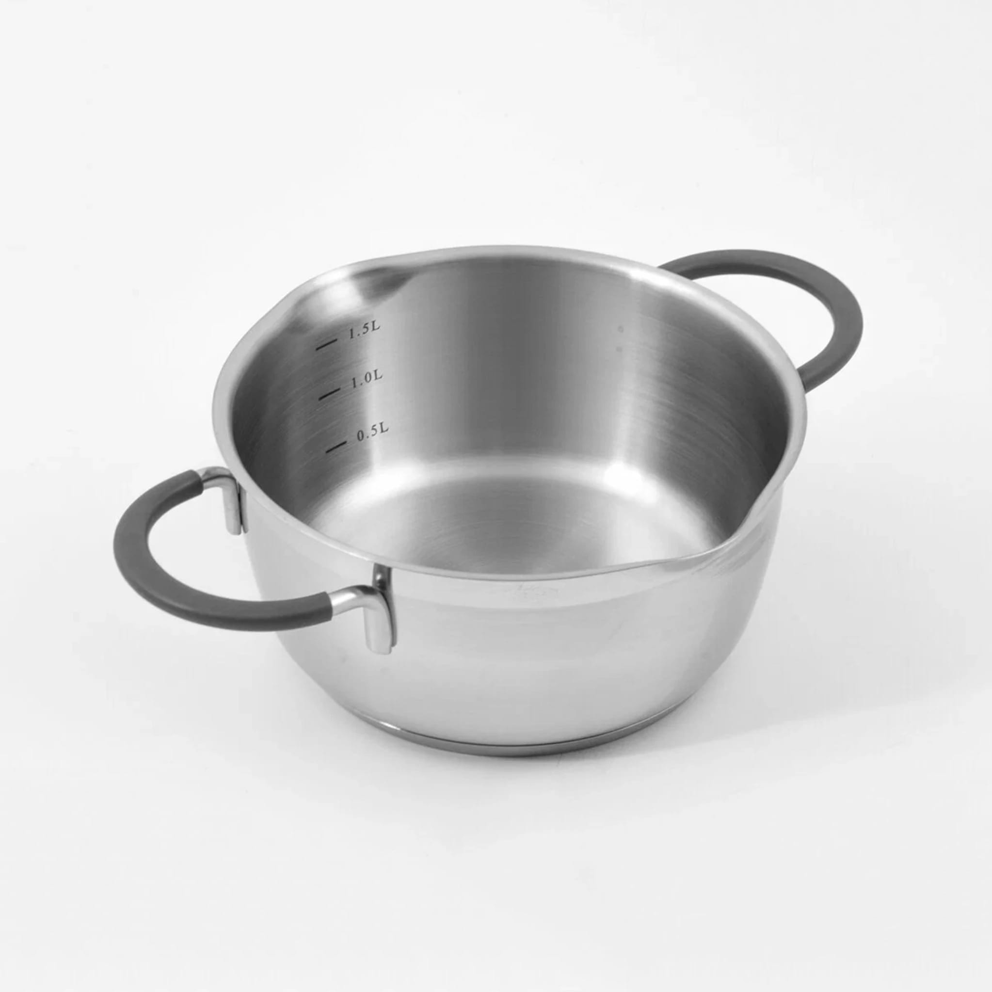 Кастрюля с 2-мя носиками с крышкой 2л "ИДЕАЛ" с силикон. ручками (арт. ID-1820), норма - фото 7