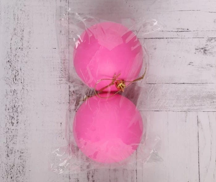 Набор шаров пластик d-8 см, 2 шт "Матовый" 4298881, норма - фото 1