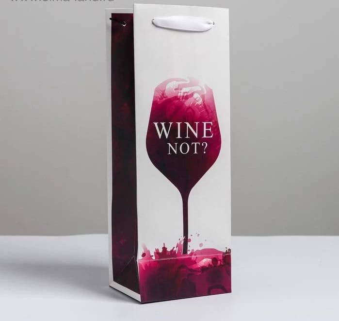 ПАКЕТ ПОД БУТЫЛКУ «WINE NOT», 13X36X10 СМ, ЛАМИНИРОВАННЫЙ 5035712, норма - фото 1