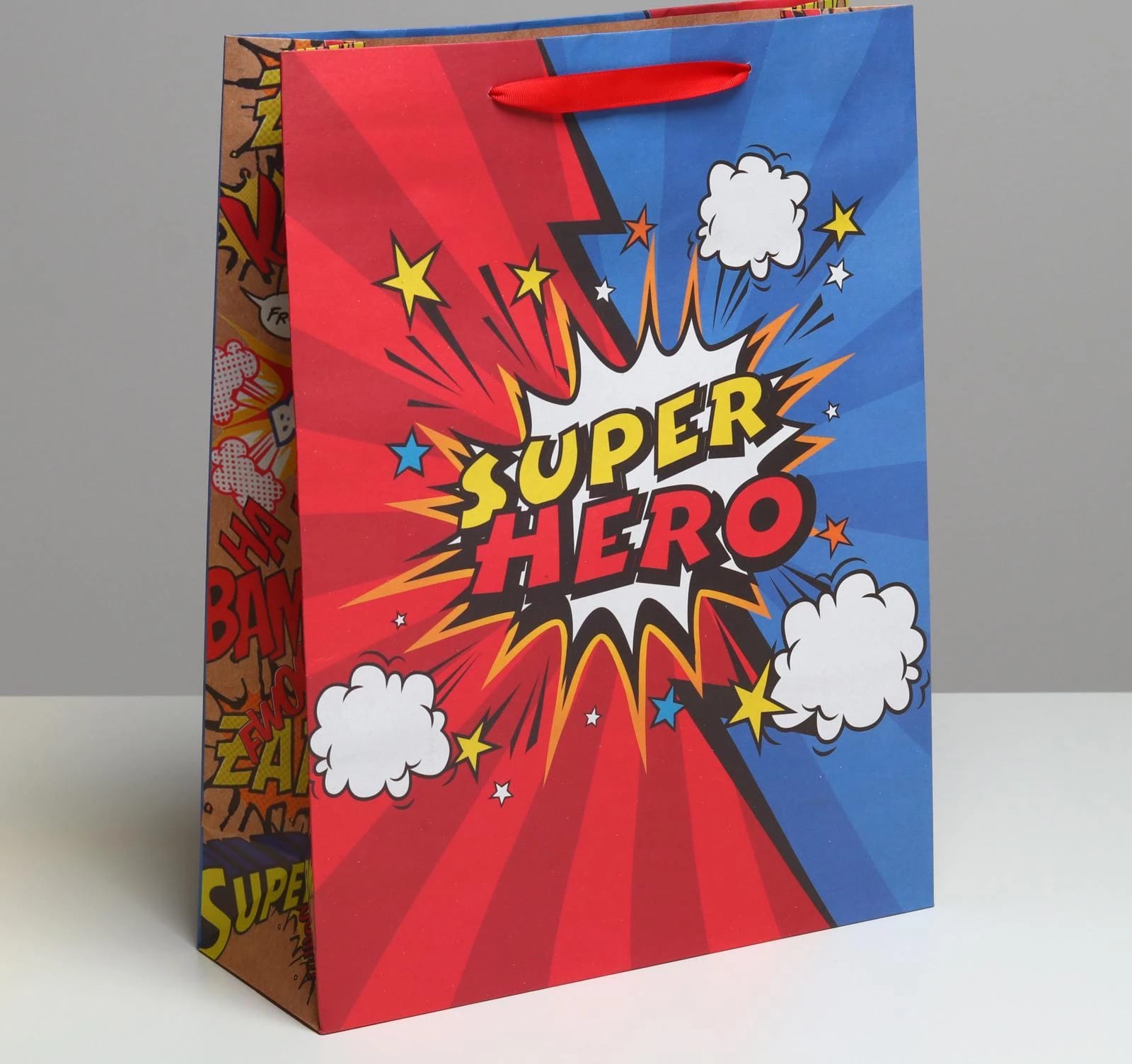 Пакет крафтовый вертикальный «Супер герой», L 31 х 40 х 11,5 см 4764562, норма - фото 1