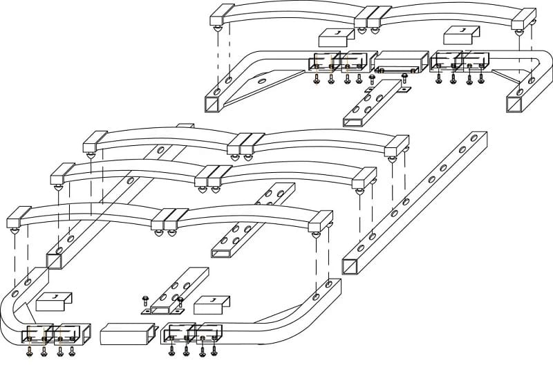 РЕШЕТКА 1800*2000ММ РАЗБОРНАЯ (АРТ. КО-15-03) + 5 НОЖЕК, норма - фото 3