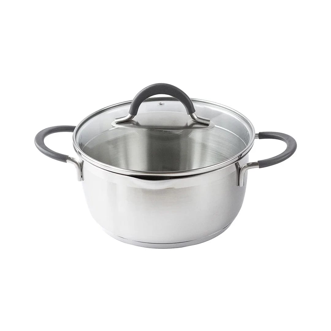 Кастрюля с 2-мя носиками с крышкой 2,8л "ИДЕАЛ" с силикон. ручками (арт. ID-2028), норма - фото 2