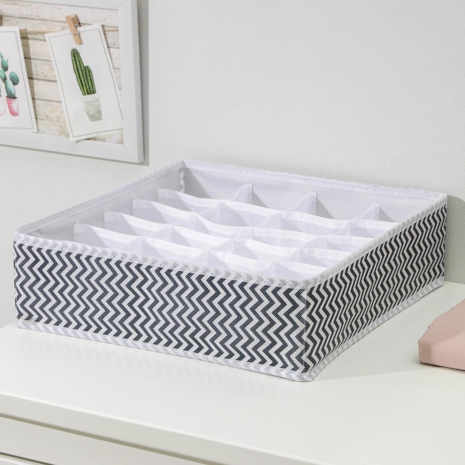 Органайзер для белья 24 ячейки 32х32х10 см "Симетро", цвет синий   7425308, норма - фото 1