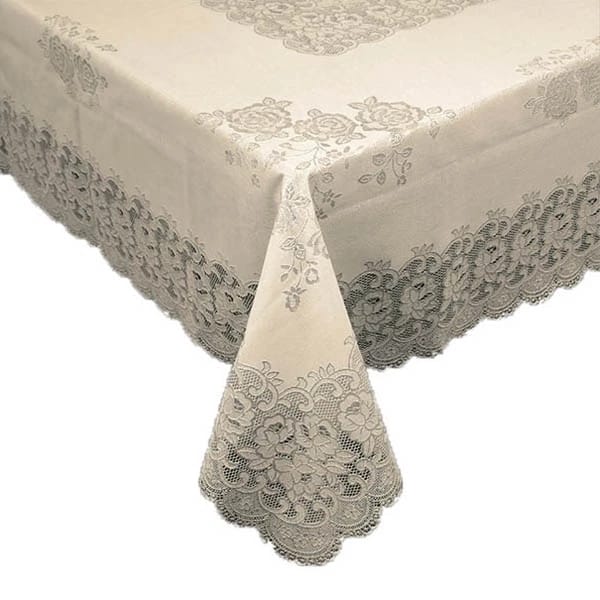 Скатерть готовая Ажурная Victoria прям. 140х200 см., беж., норма - фото 1