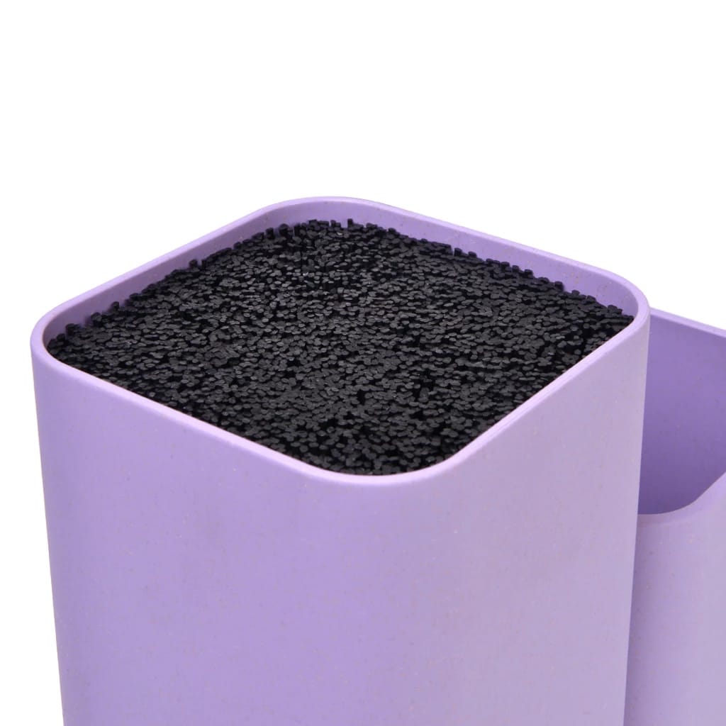 Подставка для ножей с двумя отделениями 10x10x23+10x10х17см, цвет Лиловый (пластик) (арт. 2872), норма - фото 4