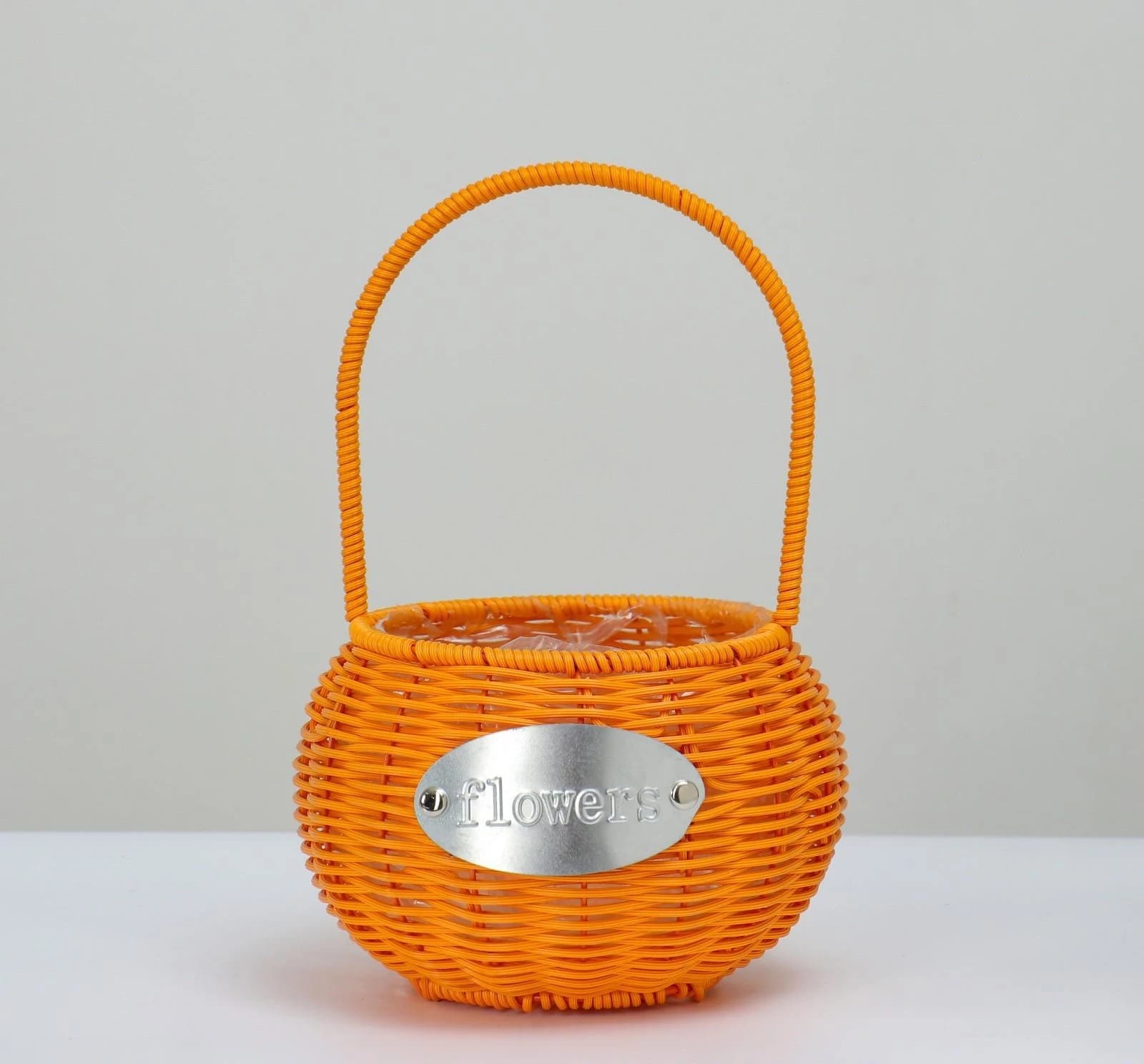 Корзина из ротанга 15*12 см, апельсиновая 5511915, норма - фото 1