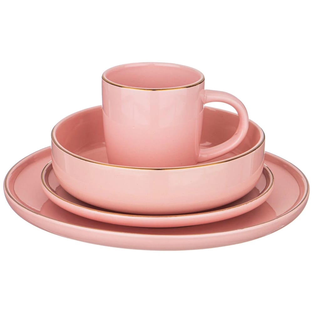 Набор обеденный Bronco "Solo" на 4 персоны 16 пр., пудровый (кор=2наб.) (арт.577-153), норма - фото 2