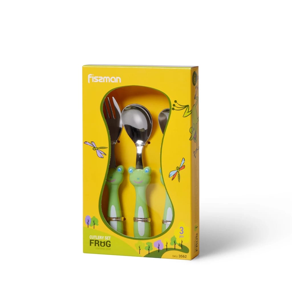 Набор столовых приборов ЛЯГУШКА 3пр. (нерж.сталь) (арт. 3562), норма - фото 1