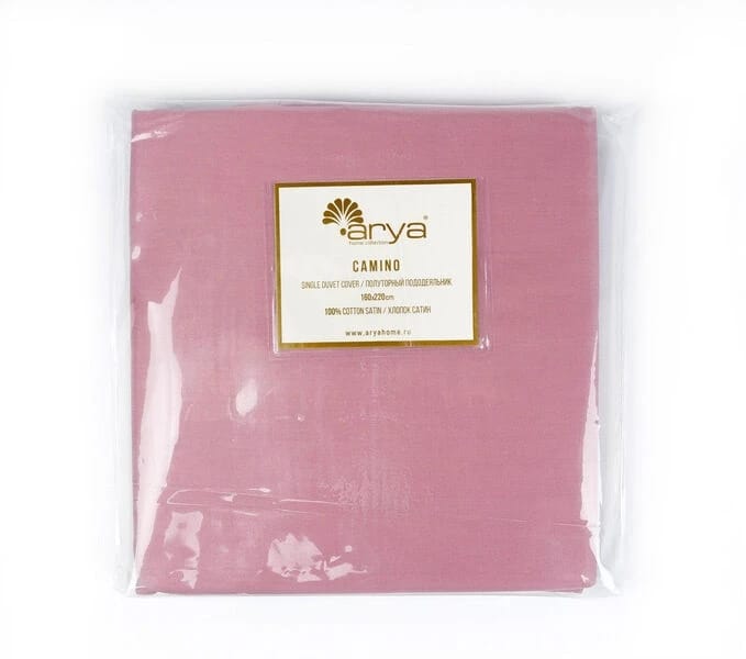 ПОДОДЕЯЛЬНИК 200*220 ARYA САТИН 2 СП. CAMINO (РОЗОВЫЙ), норма - фото 1