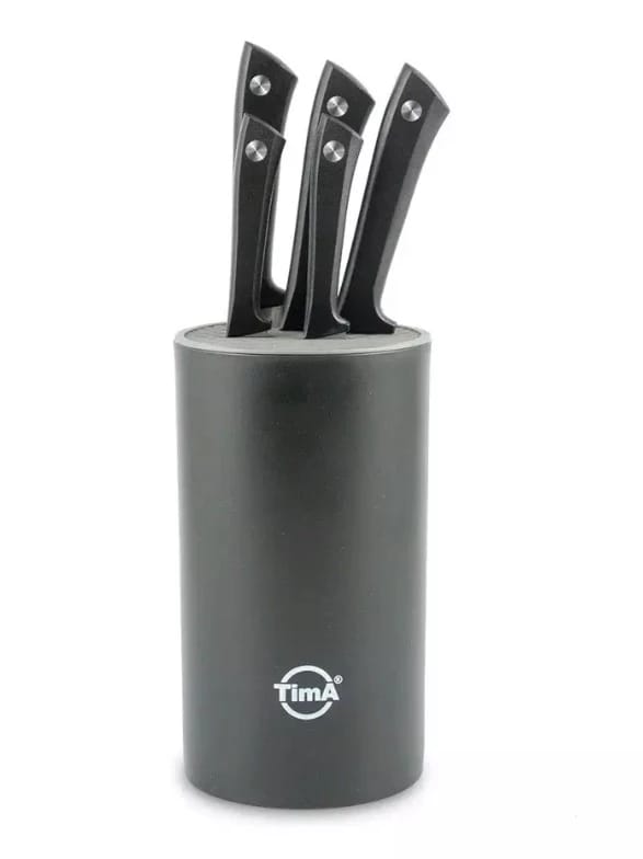 Набор ножей TimA "BlackSet" 5 шт. на подставке (арт. BS-ST1), норма - фото 1