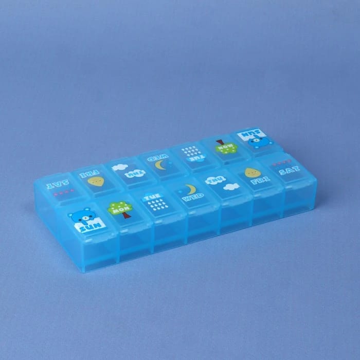 Таблетница 14 секц., 13*6*2 см, МИКС 1527360, норма - фото 1