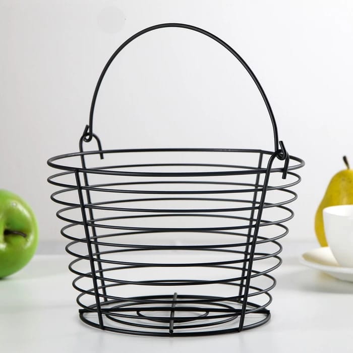 Корзина для фруктов 20х20х13 см, цвет черный 3752548, норма - фото 1