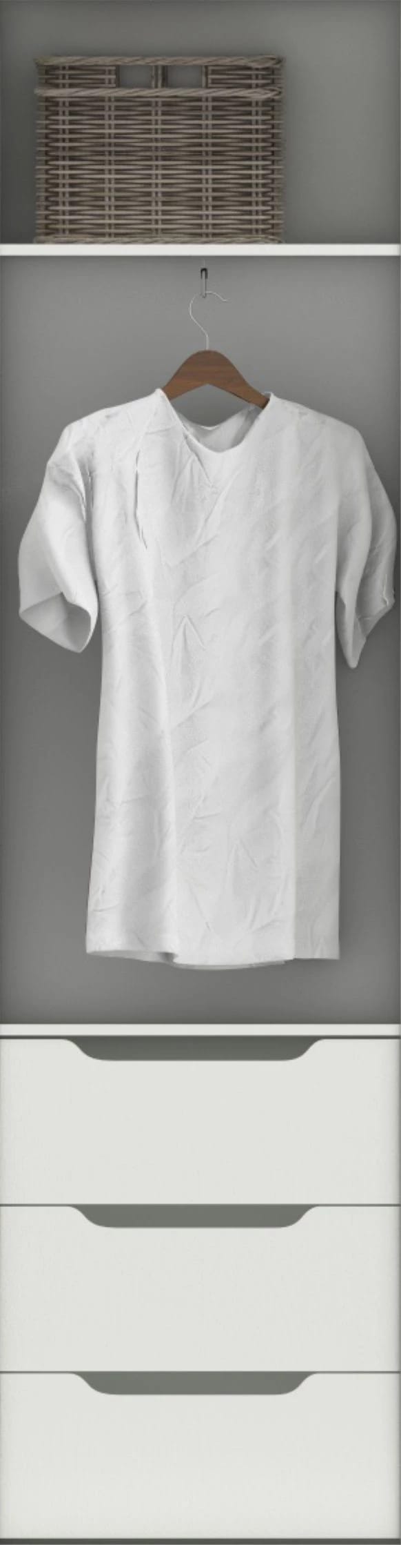 Наполнение секции в шкаф-купе 568 мм. (гл. 450 мм) (1 штанга + блок ящиков) - фото 1