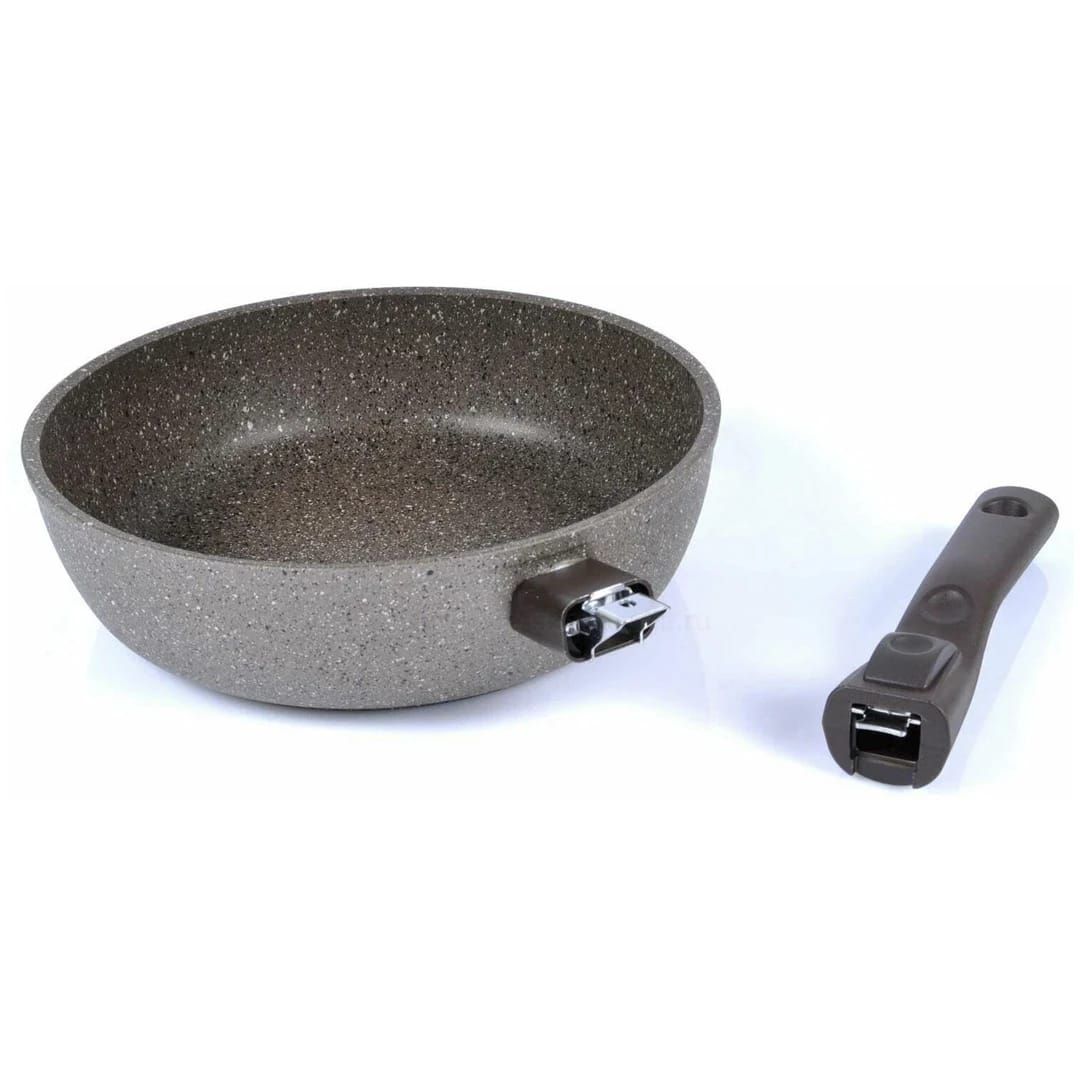 Сотейник TVS ART GRANIT INDUCTION 24см, съемная ручка (арт. ATI-2024), норма - фото 9