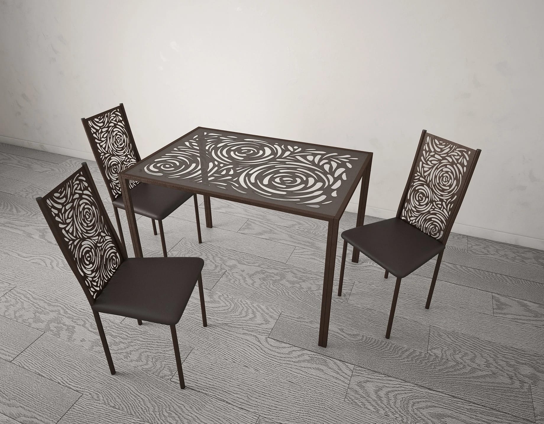 РОЗА (Коричневый велюр (0013)/ВИНИЛИСКОЖА Дымчато-коричневый (0002)) - фото 4