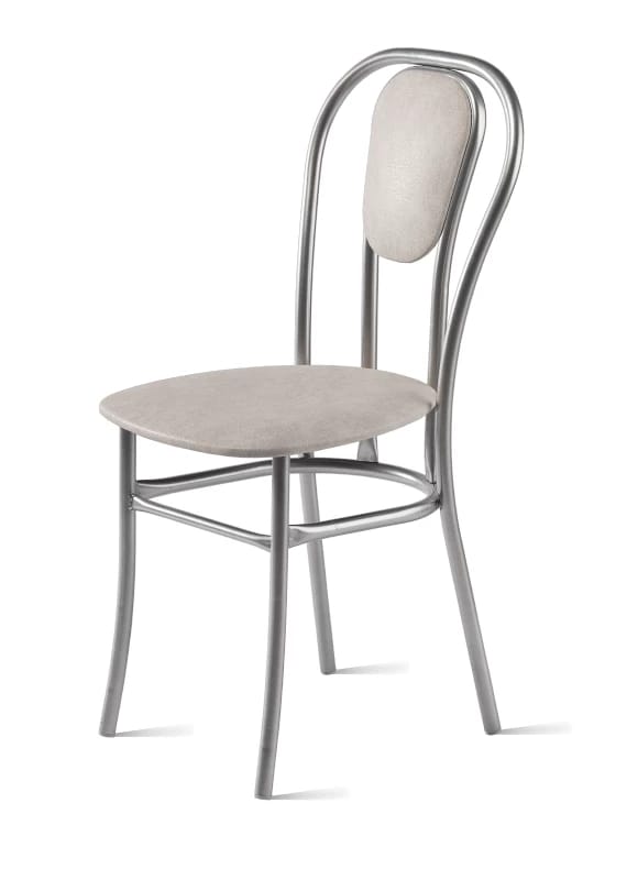 ВЕНСКИЙ-М (сиденье: ВИК 627 (светло-серый)/каркас: алюминий (светло-серый)) - фото 1