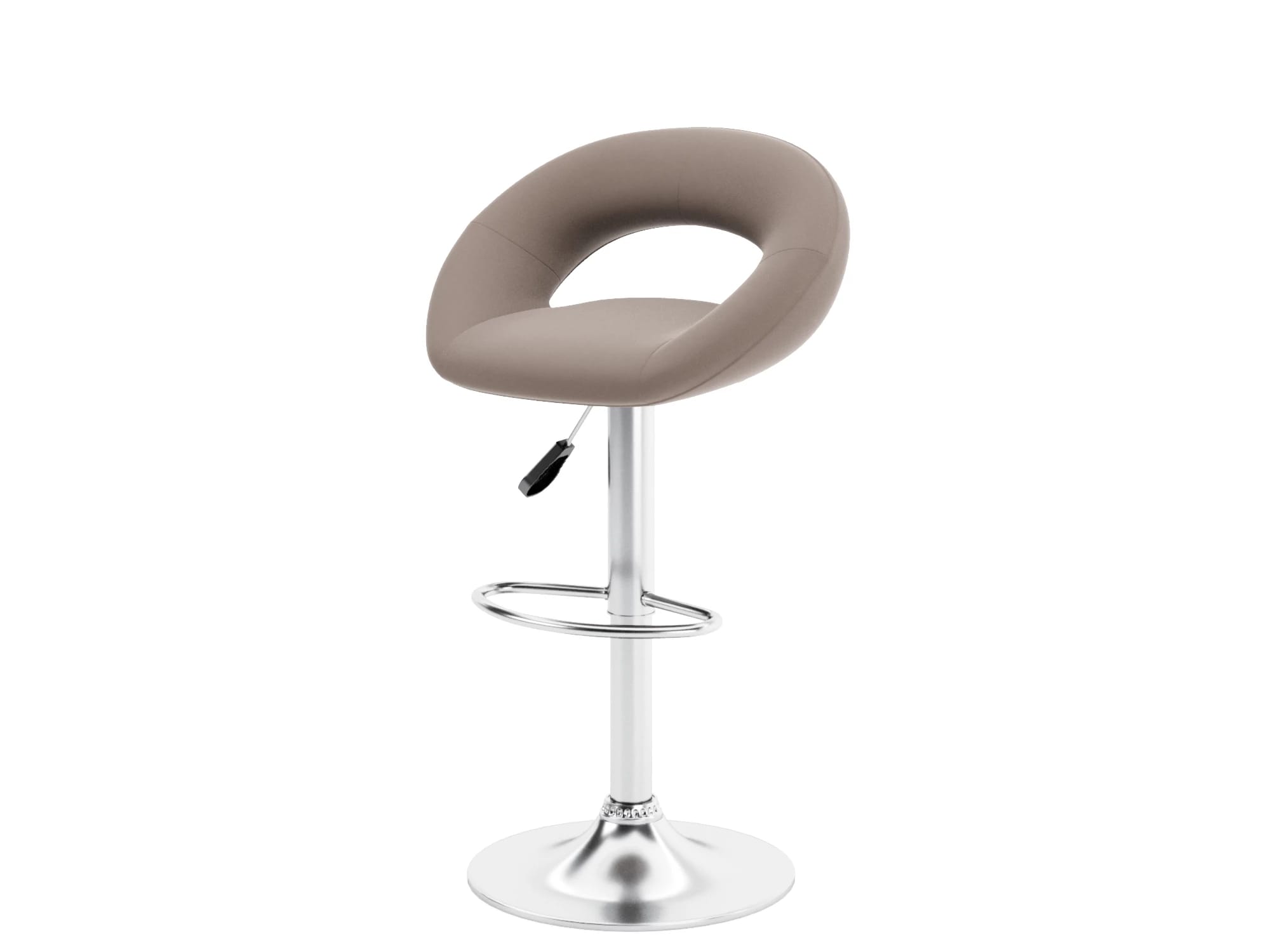 Стул барный (арт. ZS-603), опора ХРОМ (комплект 2 шт.) (Brown fabric (ткань коричн.)) - фото 3