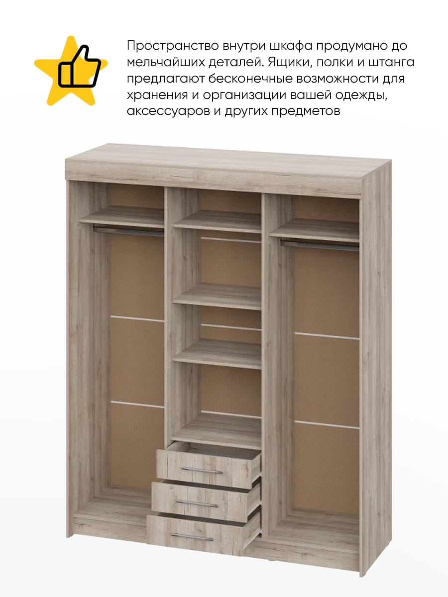 ФОРТУНА (дуб крафт серый/дуб крафт серый) - фото 2