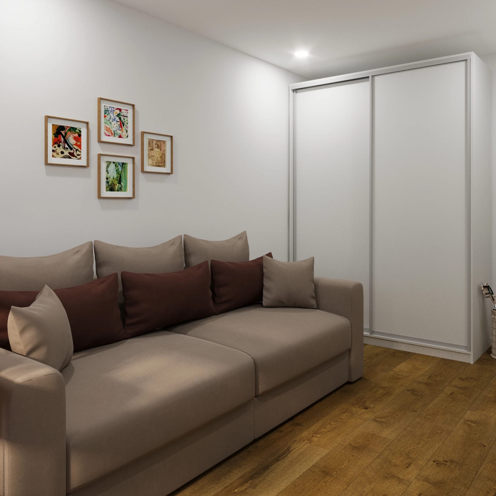 ОПТИМУС (белый шагрень/хром) - фото 2