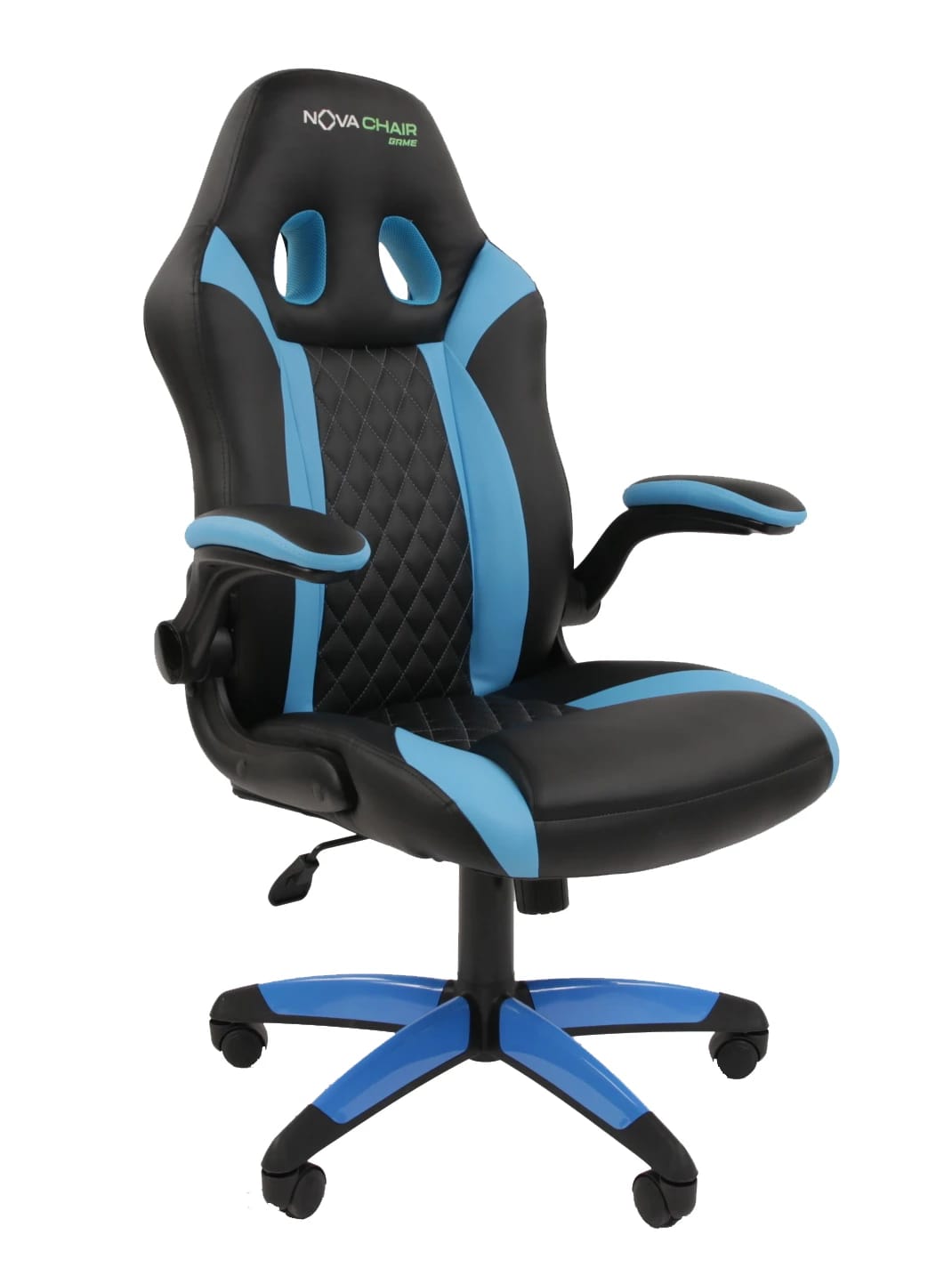 NOVA CHAIR GAME X2 (черно-синий/голубой) - фото 1