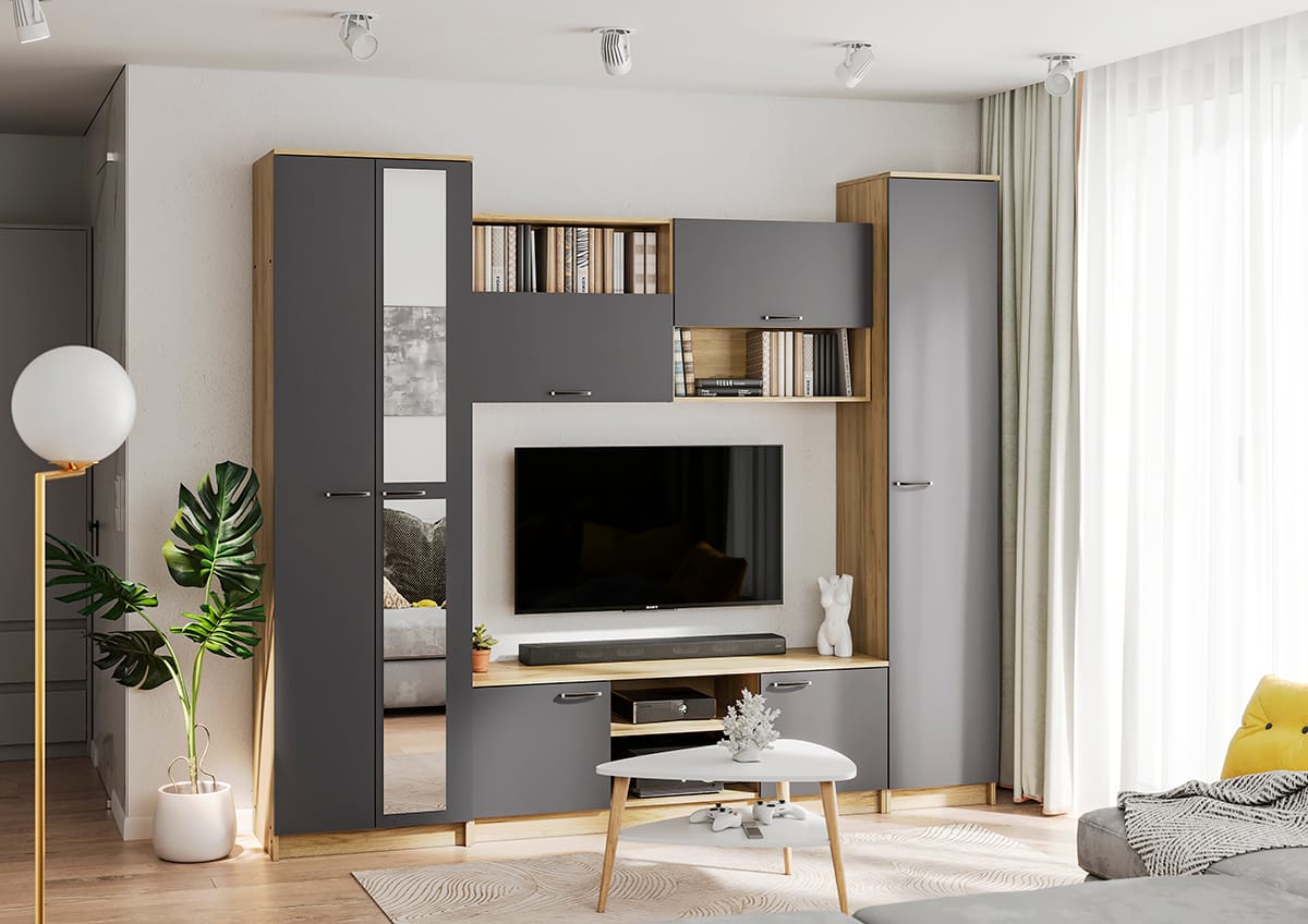 ГЕРДА (дуб крафт серый/серый графит) - фото 1