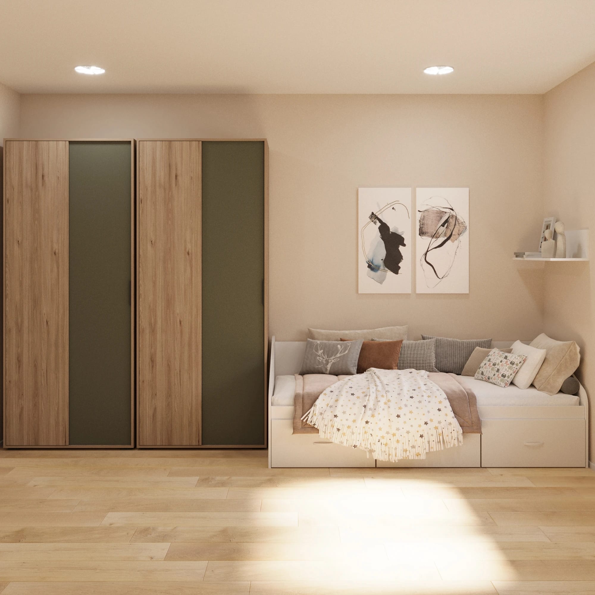 ЛЕО (Гикори джексон/Дымчатый зеленый) - фото 2