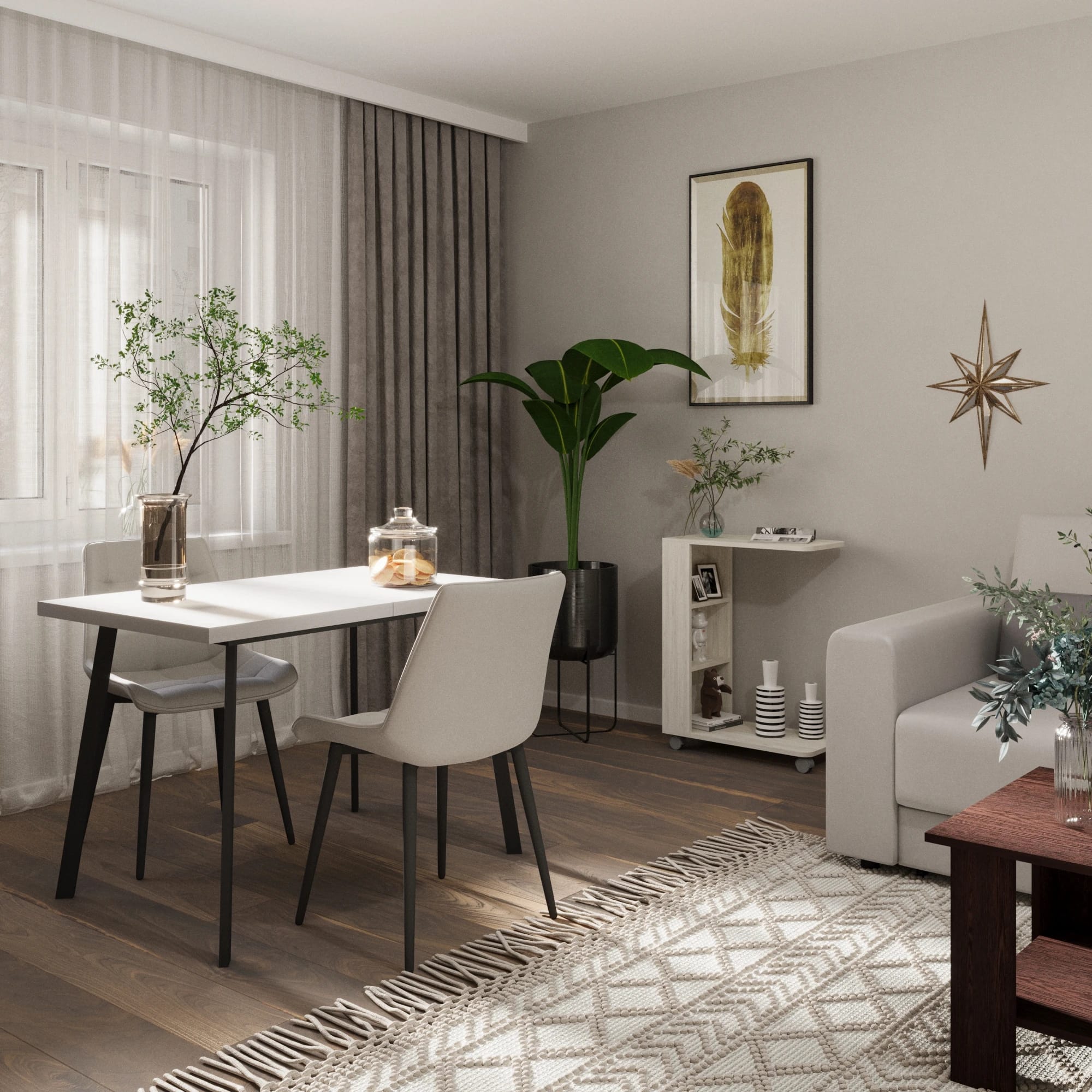 СТОЛ ЖУРНАЛЬНЫЙ (ТИП 14) (600*300*780 ММ) (дуб крафт белый) - фото 2