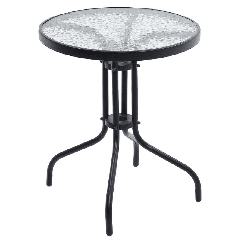 МАРСЕЛЬ МИНИ (каркас черн., столешница прозрачная) - фото 1