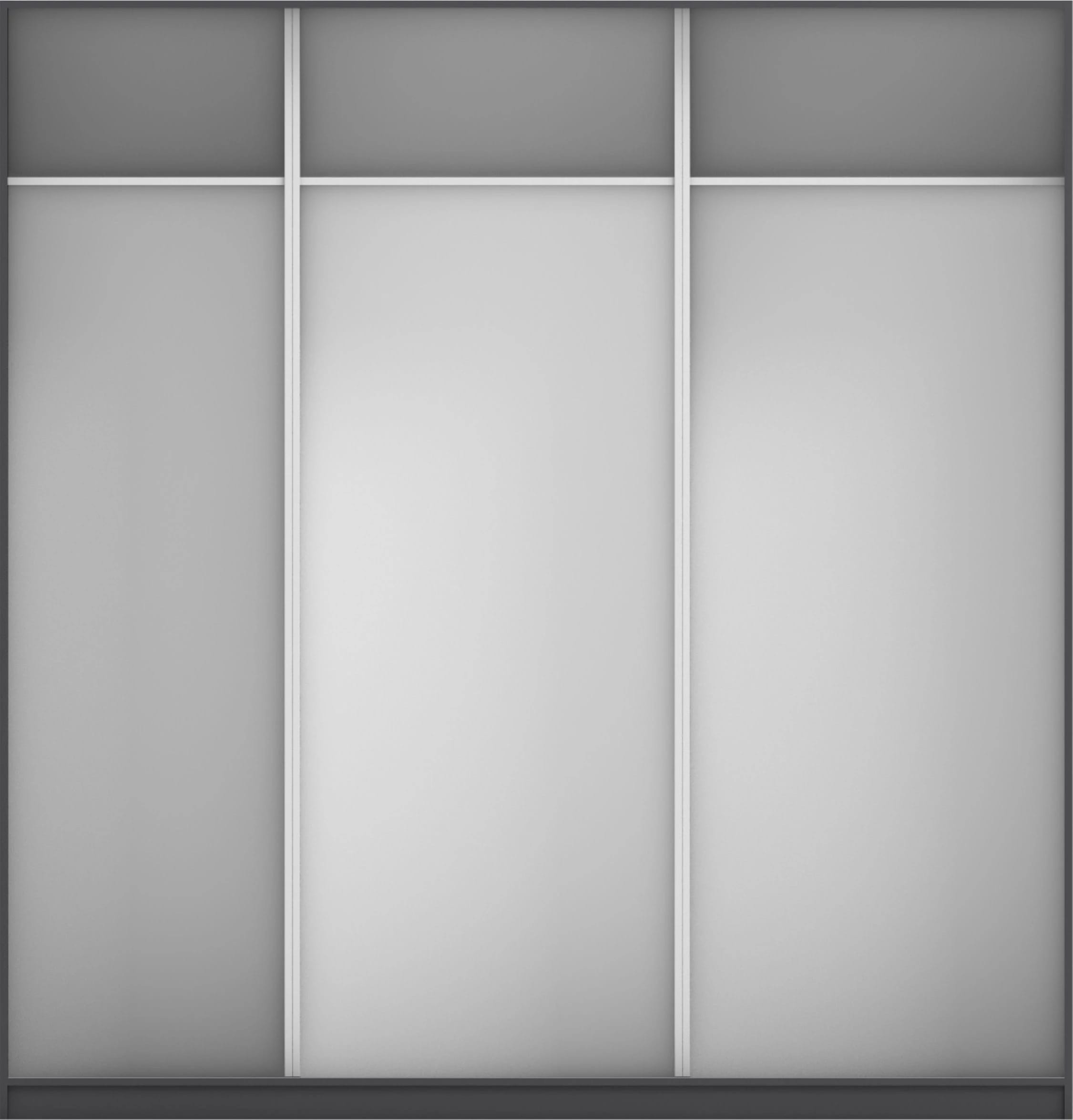 КОРПУС ШКАФА 2200*600*2300 ММ С АНТРЕСОЛЬНЫМИ ПОЛКАМИ (Корпус: ГРАФИТ, Наполнение: БЕЛЫЙ шагрень) - фото 3