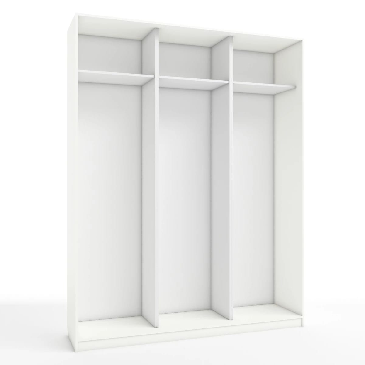 КОРПУС ШКАФА 1800*450*2300 ММ С АНТРЕСОЛЬНЫМИ ПОЛКАМИ (Корпус: БЕЛЫЙ шагрень, Наполнение: БЕЛЫЙ шагрень) - фото 1