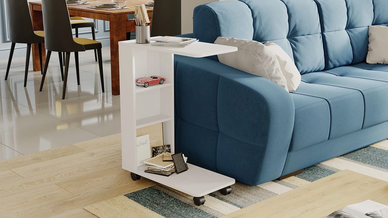 СТОЛ ЖУРНАЛЬНЫЙ (ТИП 14) (600*300*780 ММ) (белый ясень) - фото 2