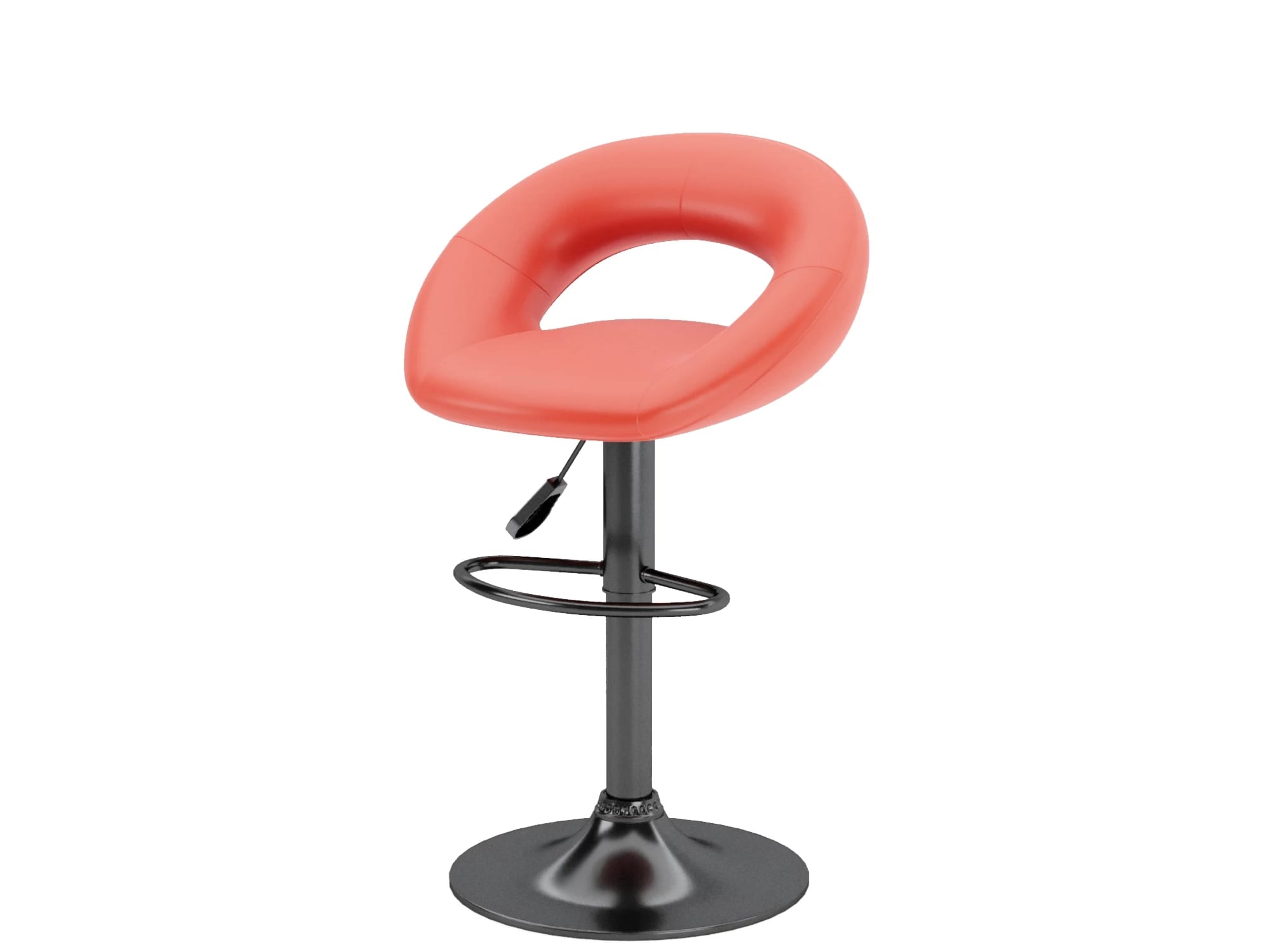 Стул барный (арт. ZS-603), опора ЧЕРНЫЙ (комплект 2 шт.) (PU red (к/з красн.)) - фото 2