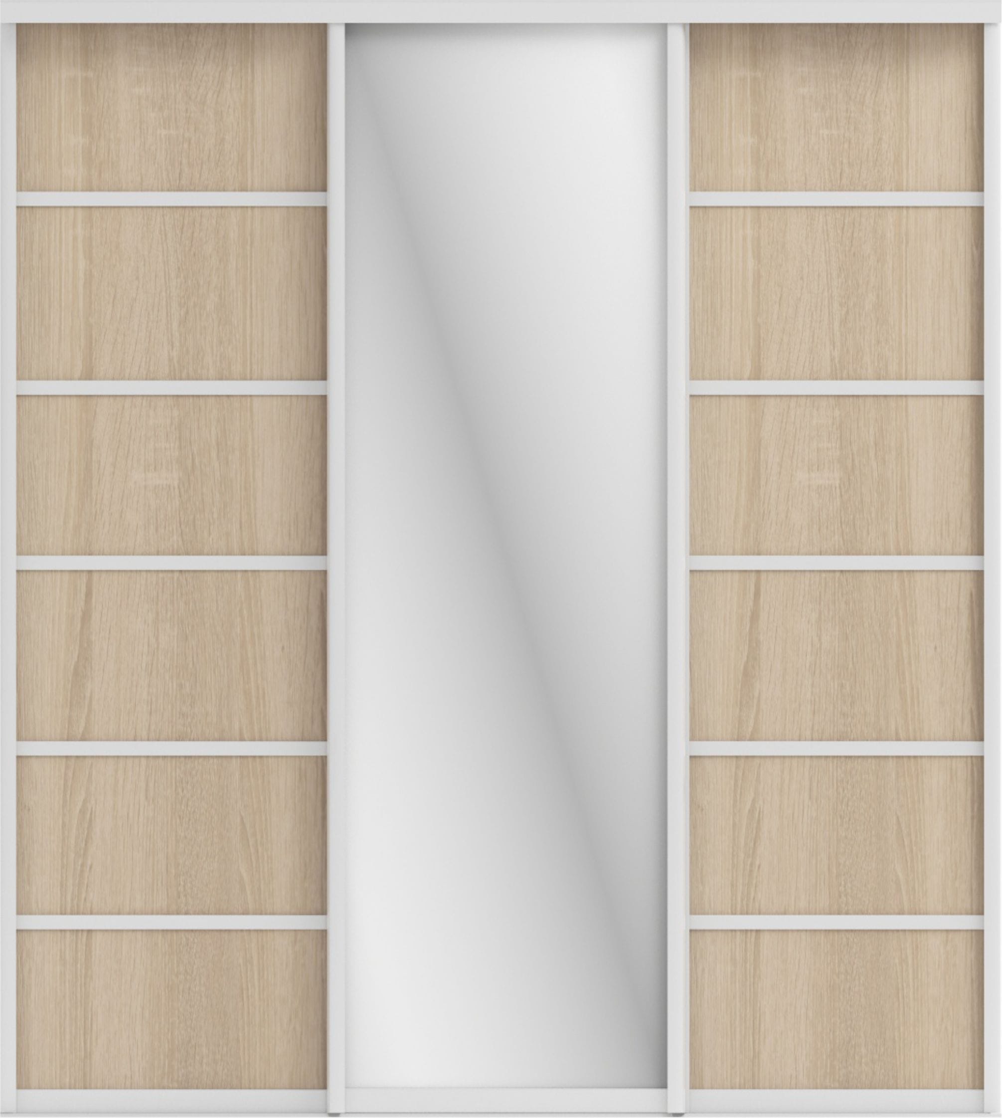 СТИВ (ЗЕРКАЛО/ЛДСП) (дуб сонома/хром) - фото 1