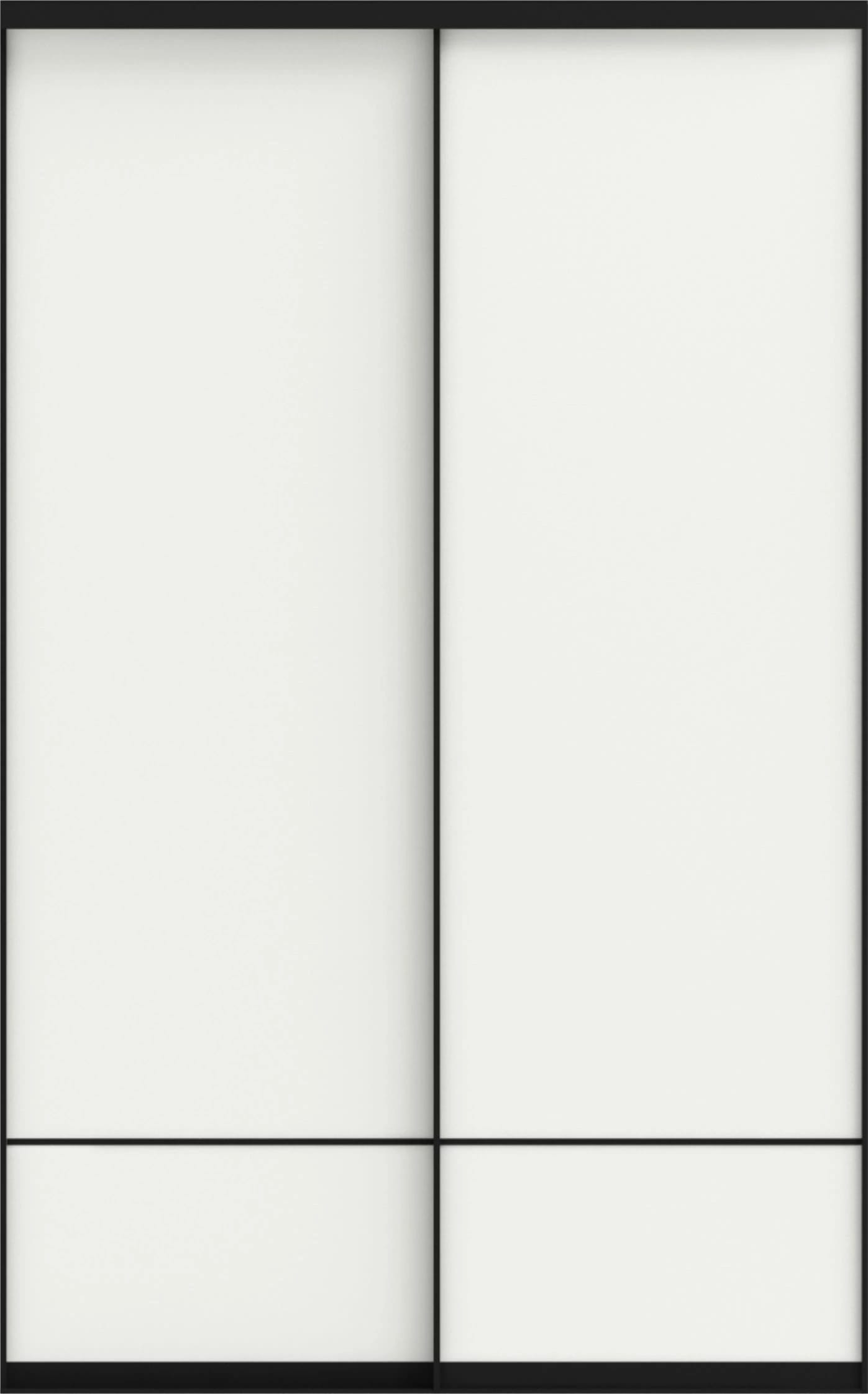 SLIM (ЛДСП) (белый матовый/профиль черный Slim) - фото 1