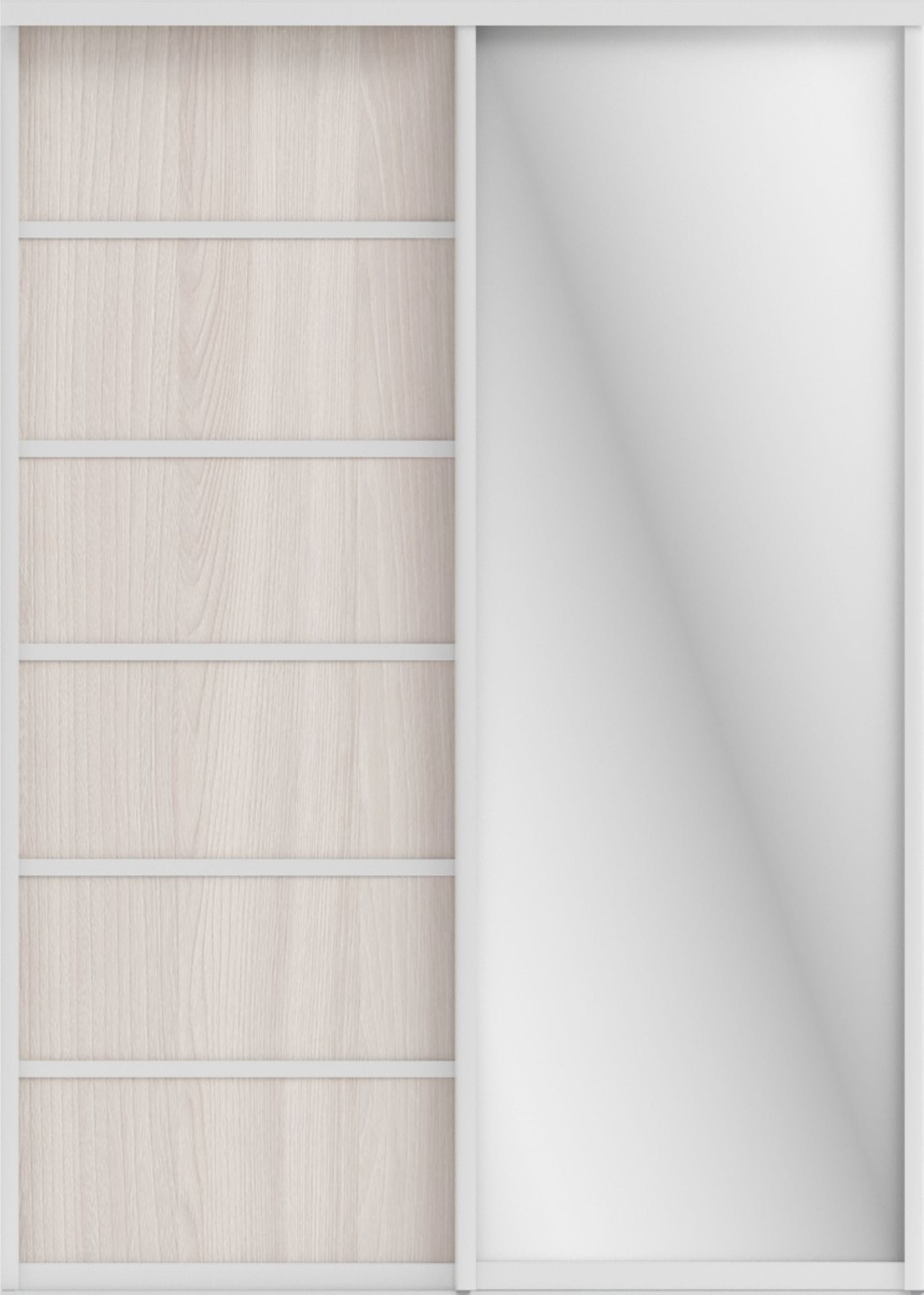 СТИВ (ЗЕРКАЛО/ЛДСП) (ясень светлый/хром) - фото 2