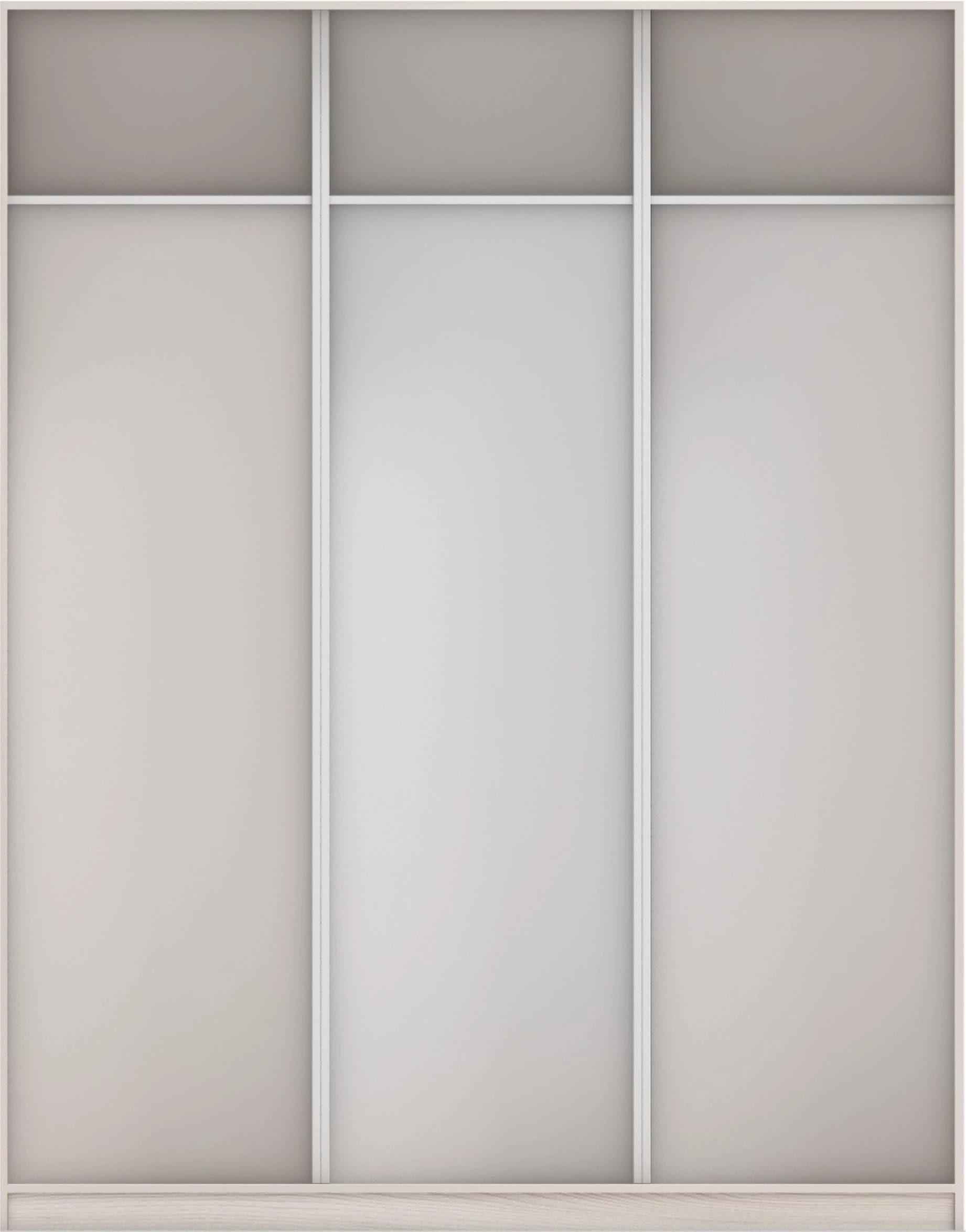 КОРПУС ШКАФА 1800*450*2300 ММ С АНТРЕСОЛЬНЫМИ ПОЛКАМИ (Корпус: ЯСЕНЬ СВЕТЛЫЙ, Наполнение: БЕЛЫЙ шагрень) - фото 3