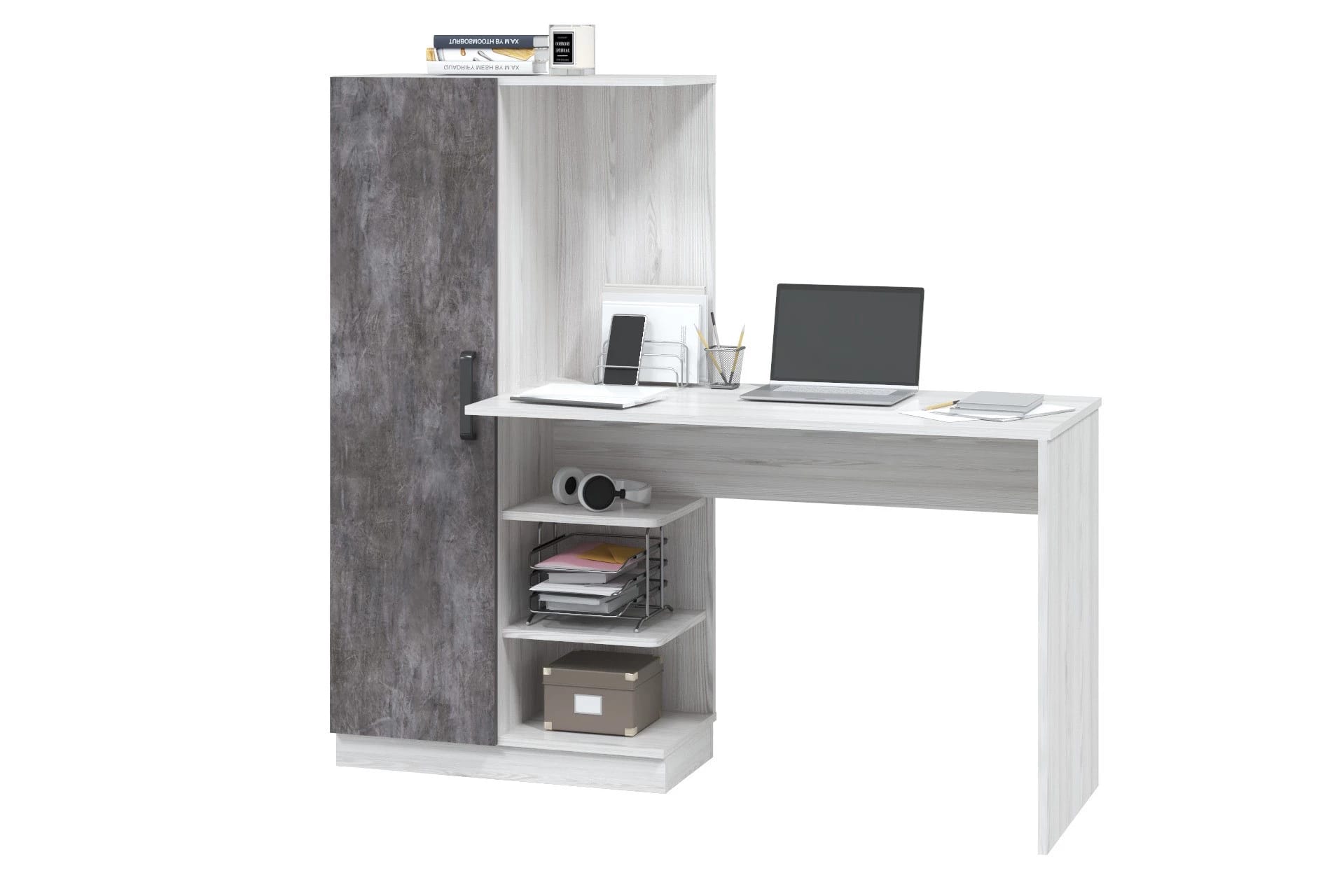 ОЛИВЕР (ясень анкор белый/камень темный) - фото 1