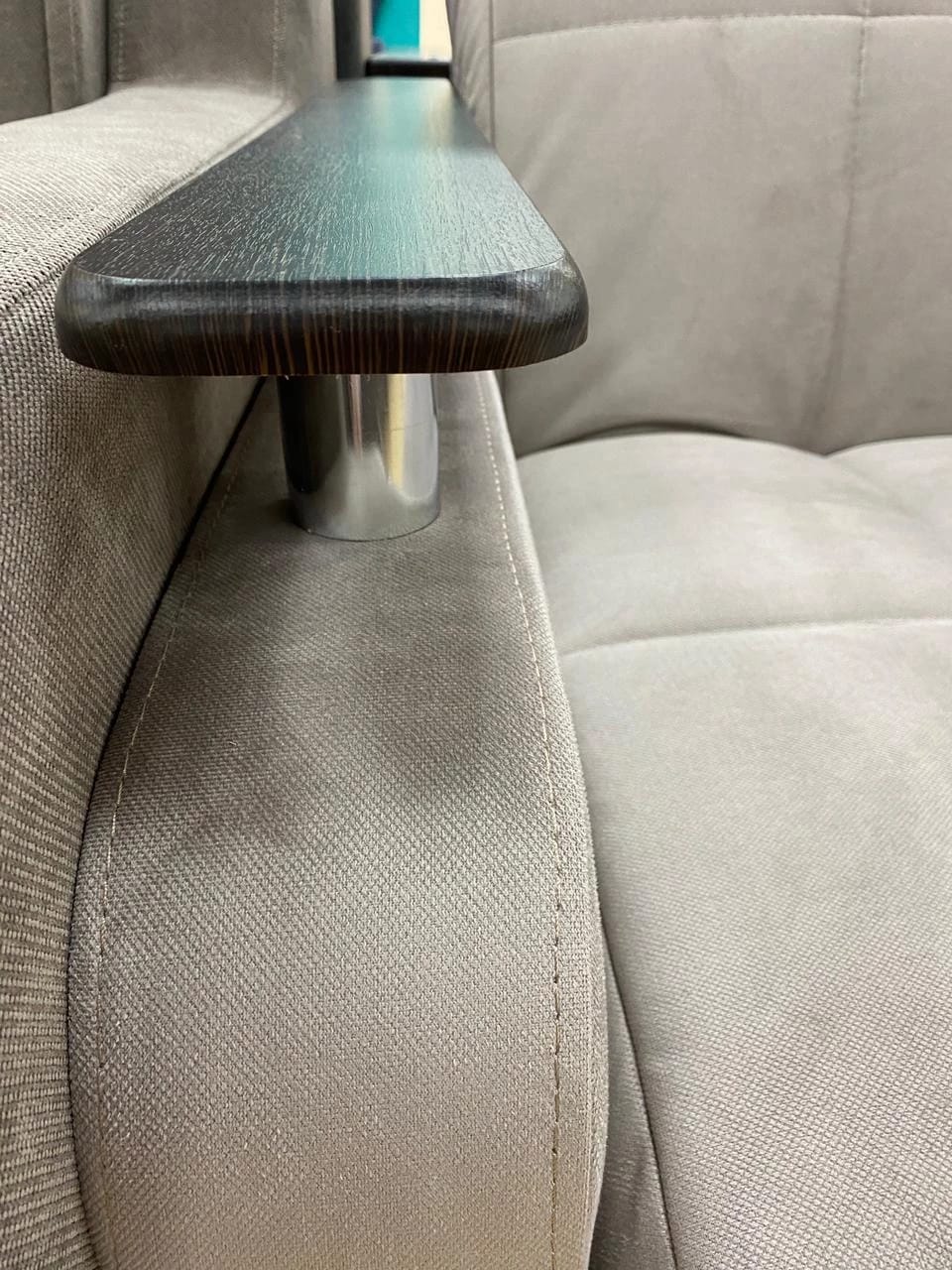 ДЕНВЕР (Велюр Maxx 232 (серо-бежевый)/декор Венге) - фото 7