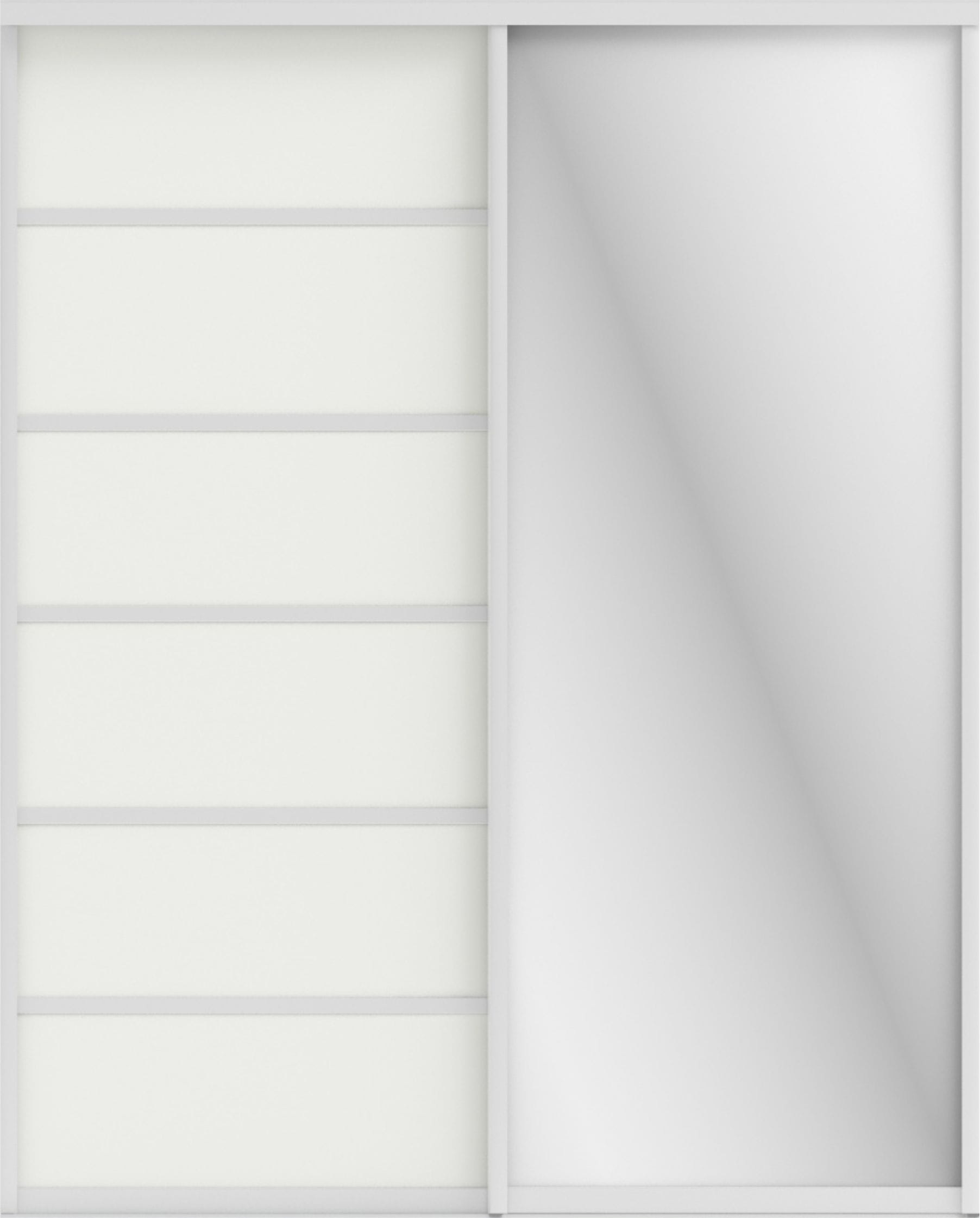 СТИВ (ЗЕРКАЛО/ЛДСП) (белый шагрень/хром) - фото 1