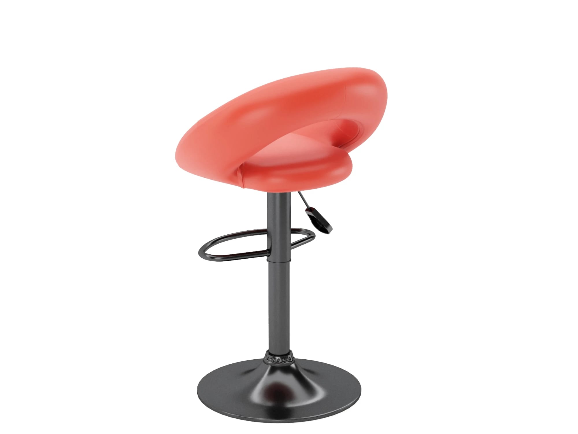 Стул барный (арт. ZS-603), опора ЧЕРНЫЙ (комплект 2 шт.) (PU red (к/з красн.)) - фото 4