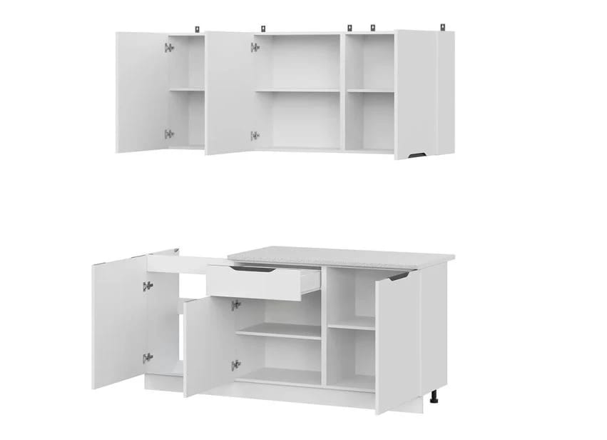 КАЙЛИ (белый/белый/столешница 26 мм ( 0.6м+0.6м), антарес) - фото 4