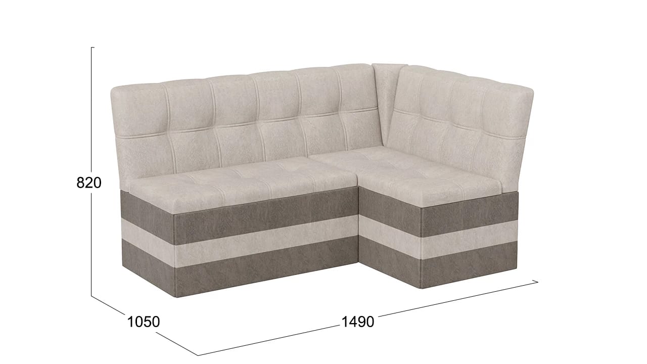 ОСКАР (микровелюр Wellmart Dark Beige/Latte) - фото 4