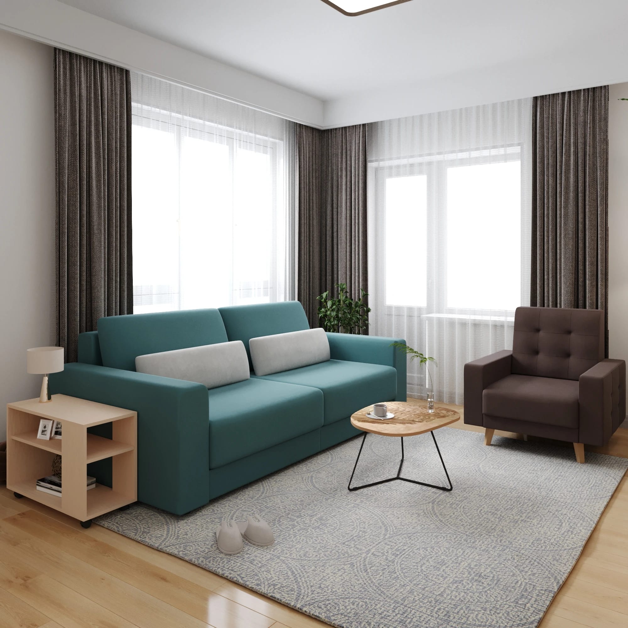 СТОЛИК К ДИВАНУ №3 (700*300*505 ММ) (дуб сонома) - фото 3