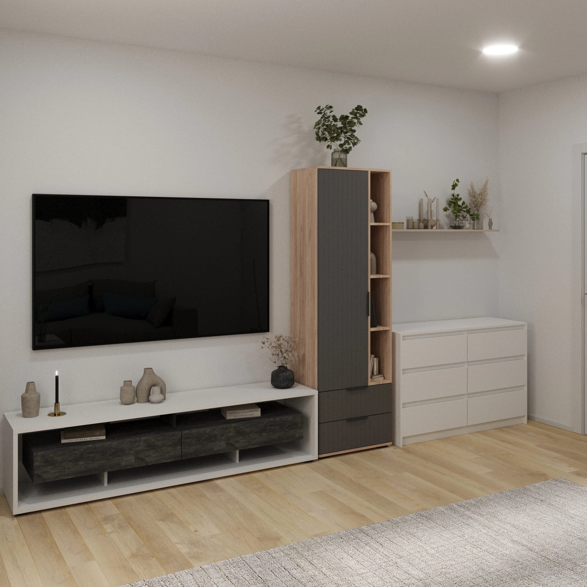 МОНТАНА (белый/ателье темный глянец) - фото 2