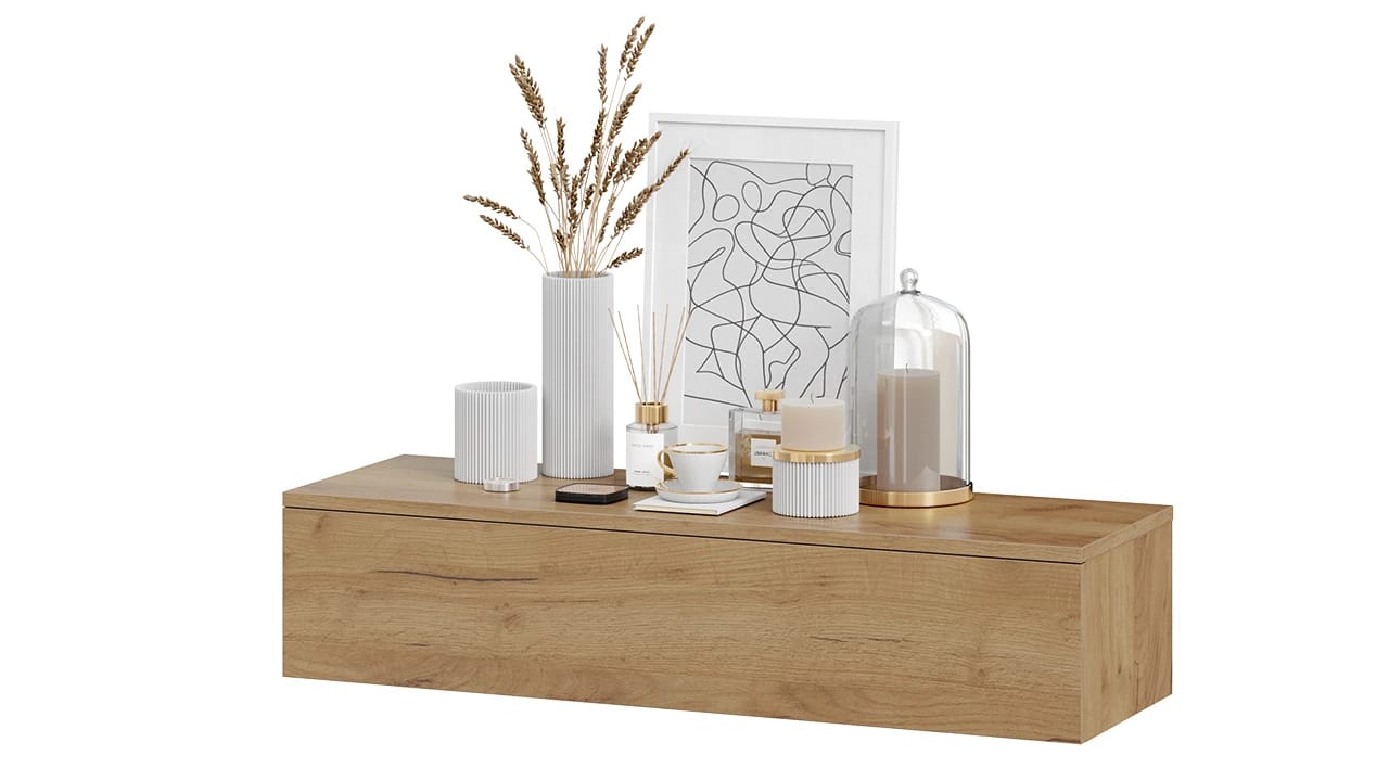 ТУМБА УНИВЕРСАЛЬНАЯ ПОДВЕСНАЯ ТИП 2 (910Х290Х200ММ) (Дуб крафт золотой) - фото 1