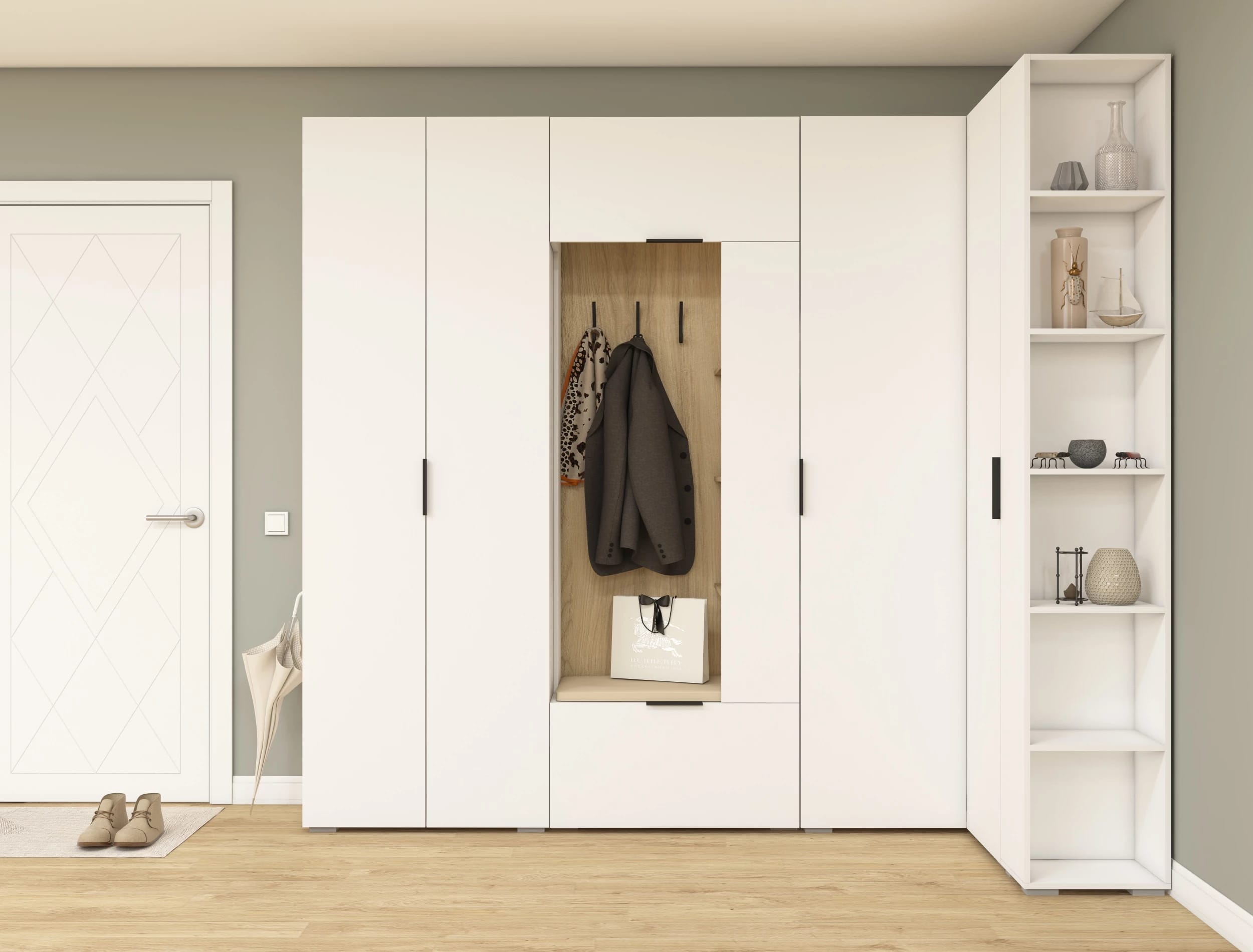 OSLO (белый шагрень/ ручка СА-1, цвет - черный) - фото 3