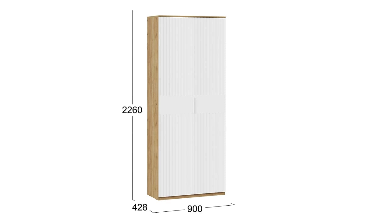 ХИЛТОН (дуб крафт золотой/белый матовый) - фото 3