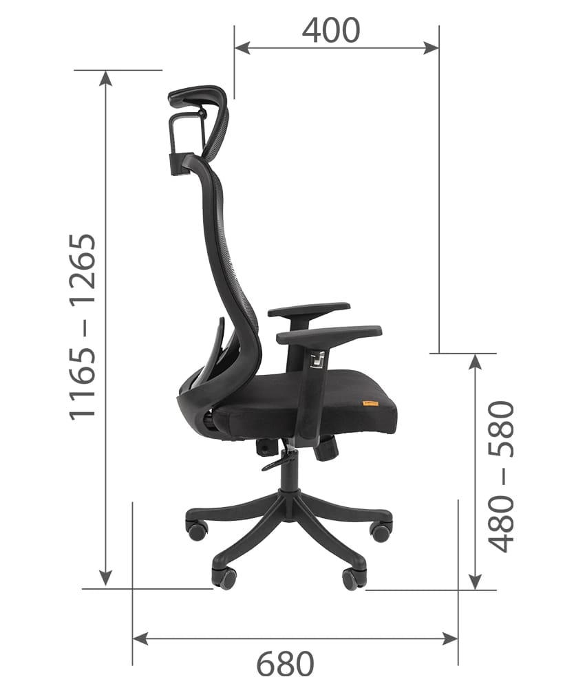 CHAIRMAN CH 563 (черный пластик, черный) - фото 6