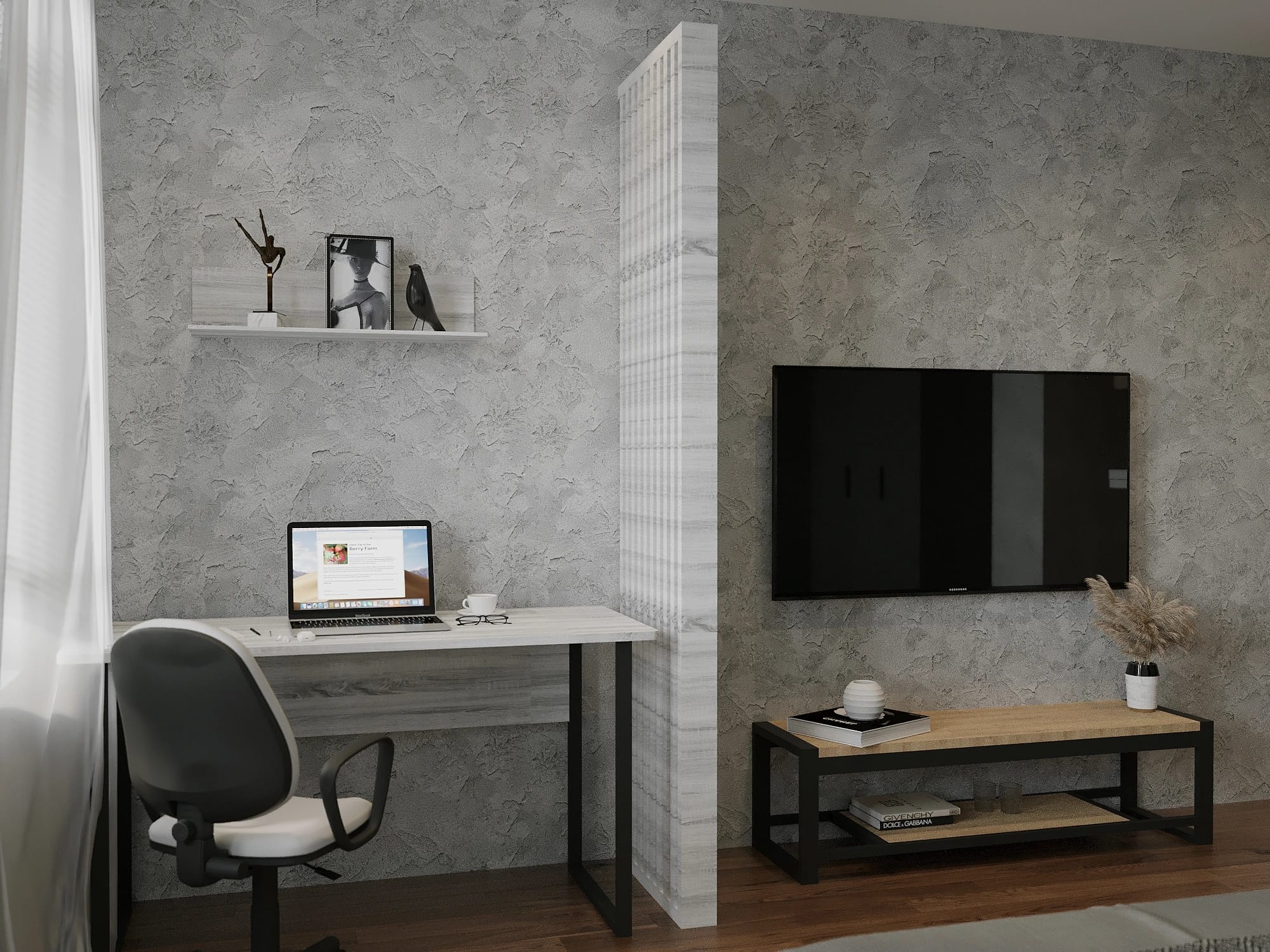 ПОЛКА 800 (800*250*200 ММ) (соната (легкий шелк)) - фото 3