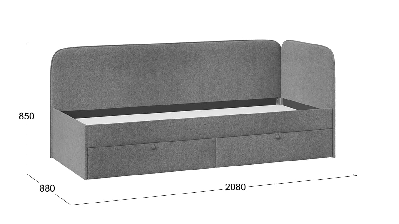 МОЛЛИ (Серый/Микровелюр Scandi Graphite 22) - фото 5